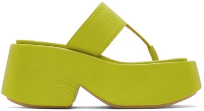 Marsèll Green Zeppo Infradito Wedge Sandals