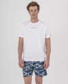 Paul & Shark Organic Cotton T-shirt With Reflective Paul&shark Print In White