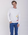 Paul & Shark Organic Cotton Sweatshirt With Maxi Logo Print In White