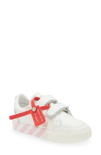 Off-white Kids' Vulcanized Low Top Sneaker In White/ Pink
