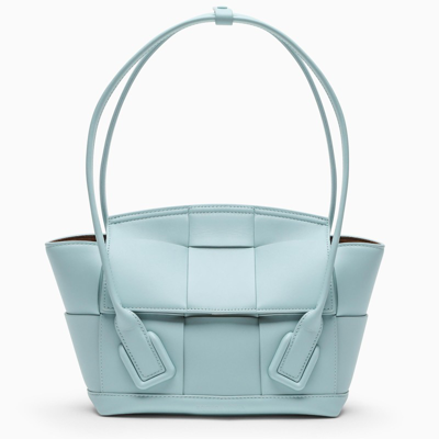 Bottega Veneta Small Teal Washed Arco Bag In Light Blue