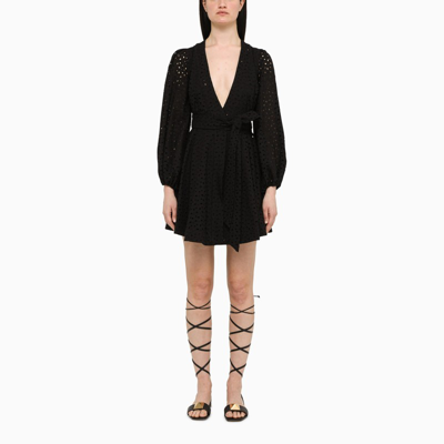 Lavi Black San Gallo Clizia Shirt Dress