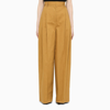 Ferragamo High-waisted Wide Leg Trousers In Brown