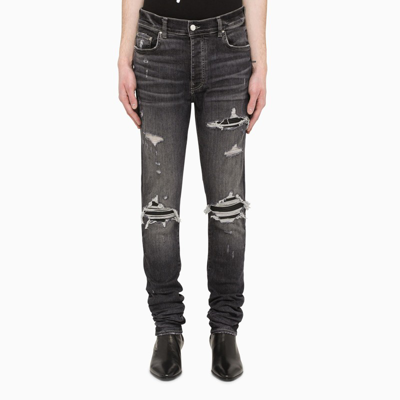 Amiri Mx1 Leather Jeans - Atterley In Grey