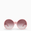 GUCCI PINK ROUND FRAME GG SUNGLASSES