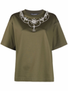 Dolce & Gabbana Crystal-embellished Short-sleeved T-shirt In Green