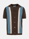 GRAN SASSO BROWN AND BLUE COTTON SHIRT