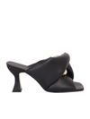 Jw Anderson Twist Chain Slide Sandals In Black