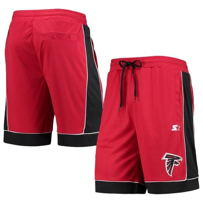 Starter Men's  Red, Black Atlanta Falcons Fan Favorite Fashion Shorts In Red,black