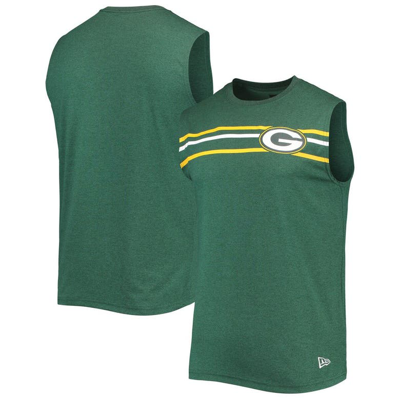 New Era Green Green Bay Packers Brushed Sleeveless Tank Top