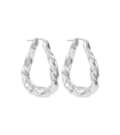 Loewe Twisted Sterling Silver Hoop Earrings