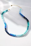 Anthropologie Rainbow Large-stone Necklace In Blue