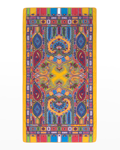 Etro Almeria Beach Towel, 59" X 71" In Gold