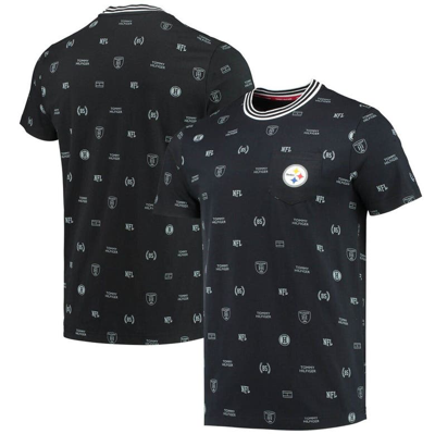 Tommy Hilfiger Men's  Black Pittsburgh Steelers Essential Pocket T-shirt