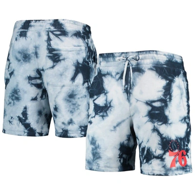 New Era Men's  Royal Philadelphia 76ers Fleece Tie-dye Shorts