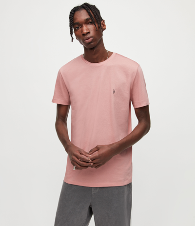 Allsaints Tonic Slim Fit Ramskull Tee In Dried Rose