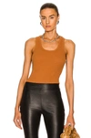 Re/done 60s Ribbed-knit Tank Top In Terracotta