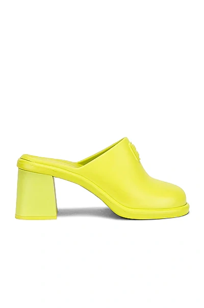 Miu Miu Soft Mules In Lime