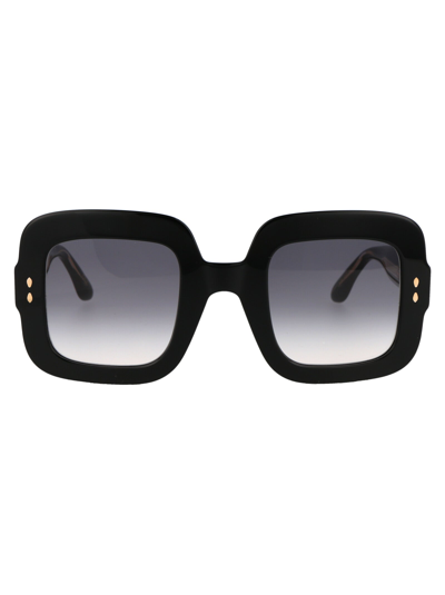 Isabel Marant Square Frame Sunglasses In 8079o Black