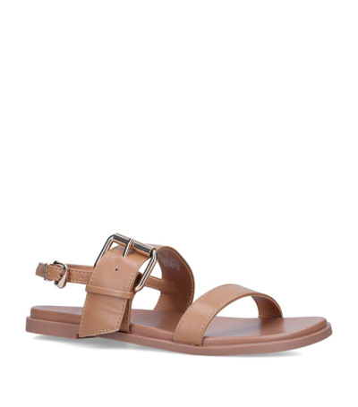 Carvela Berlin Wide-strap Faux-leather Sandals In Tan Comb