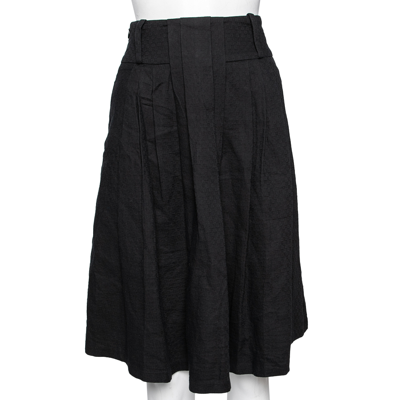 Pre-owned Class By Roberto Cavalli Black Cotton High Waist Skirt S