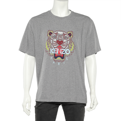 Pre-owned Kenzo Grey Tiger Printed Cotton Crewneck T-shirt 3xl