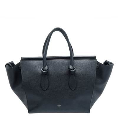 Pre-owned Celine Black Leather Small Tie Tote