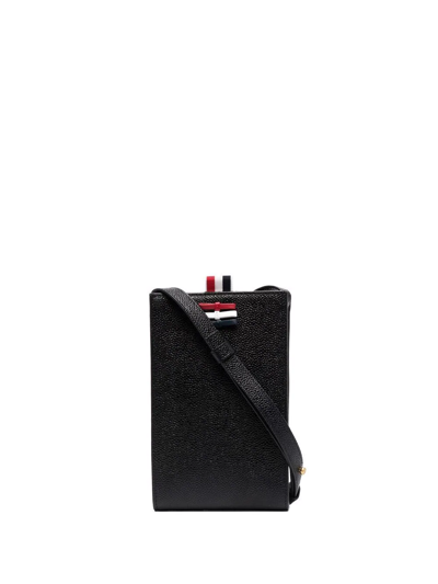 Thom Browne Rwb Stripe Phone Holder 12cm X 19cm In Black