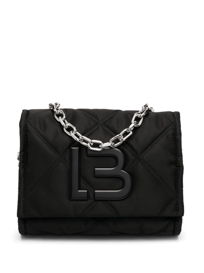 Bimba Y Lola Logo-plaque Quilted Shoulder Bag In Black