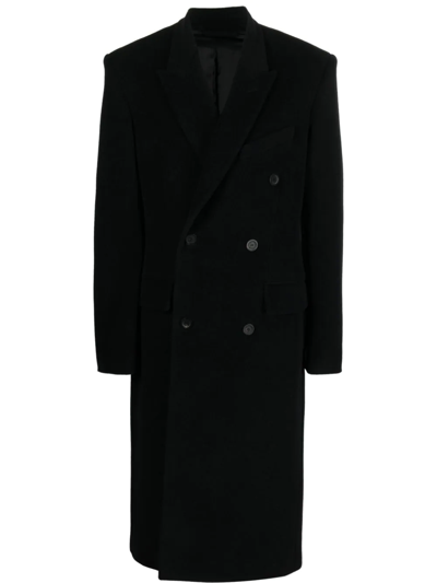 Balenciaga Classic Double-breasted Coat In Schwarz