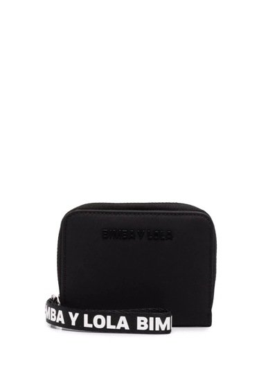 Bimba Y Lola Zip-around Flap Wallet In Black