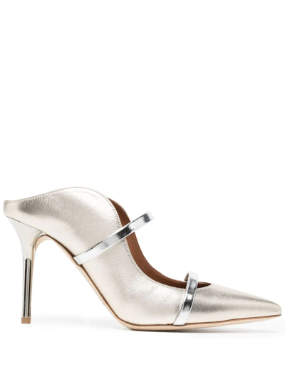 Malone Souliers Maureen 85 Mules In Gold