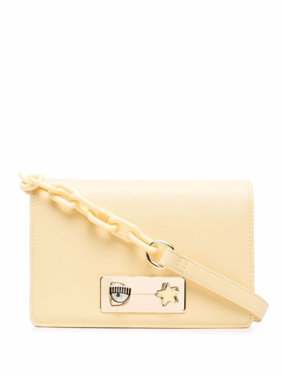 Chiara Ferragni Eyelike Crossbody Bag In Neutrals