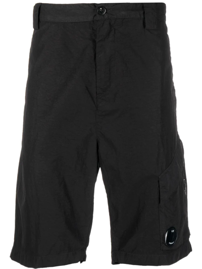 C.p. Company Ripstop Cotton Bermuda Shorts In Schwarz