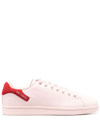 Raf Simons Orion Suede-trimmed Leather Senakers In Rosa