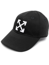 Off-white Embroidered Cotton-twill Baseball Cap In Black