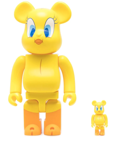 Medicom Toy X Warner Bros Be@rbrick Tweety 100% And 400% Figure Set In Yellow