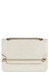 STRATHBERRY MINI EAST/WEST CROC EMBOSSED LEATHER CROSSBODY BAG