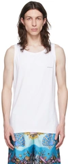 VERSACE TWO-PACK WHITE COTTON TANK TOPS