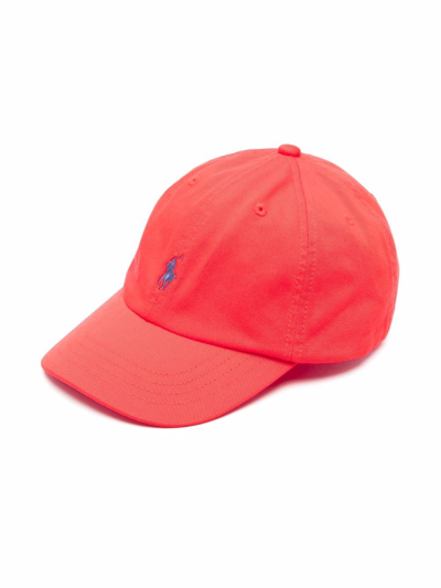 Ralph Lauren Kids' Embroidered-logo Cotton Cap In Red