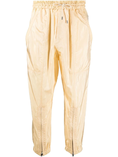 Isabel Marant Lahore Tapered Cropped Trousers In Light Yellow