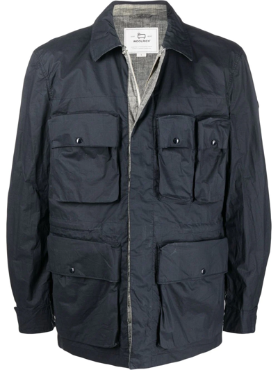 Woolrich Silverbow Field Jacket In Blue