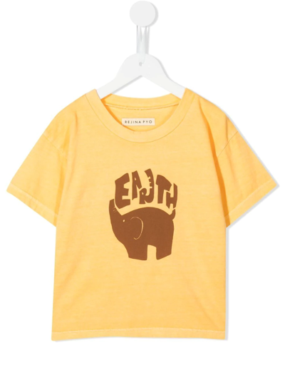 Rejina Pyo Kids' Ellis Graphic-print Organic Cotton T-shirt In Orange