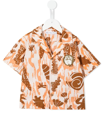Rejina Pyo Kids' Casey Organic Cotton Shirt In Brown