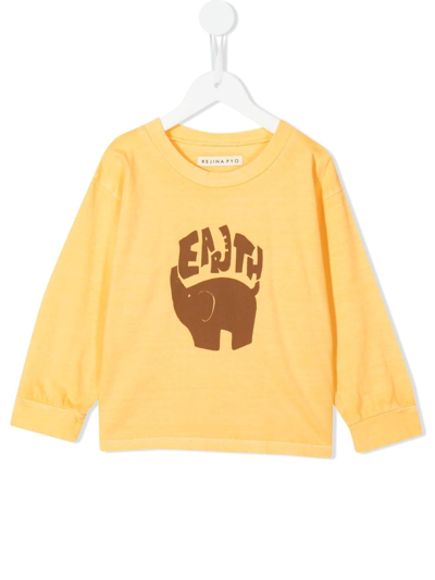 Rejina Pyo Kids' Marley Graphic-print Organic Cotton T-shirt In Orange