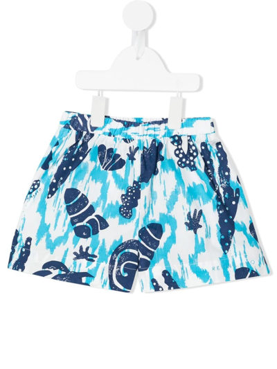 Rejina Pyo Kids' Miki Organic Cotton Shorts In Blue