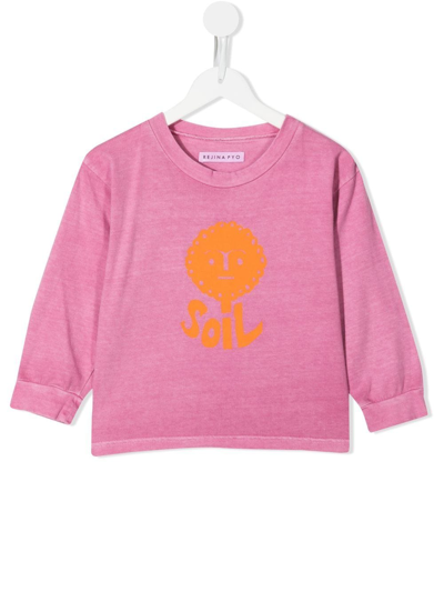 Rejina Pyo Kids' Marley Graphic-print Organic Cotton T-shirt In Purple