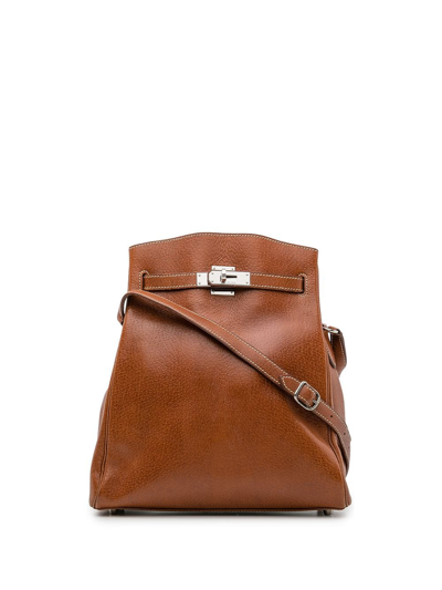 Pre-owned Hermes 2000s  Kelly Sport Mm Shoulder Bag In Brown