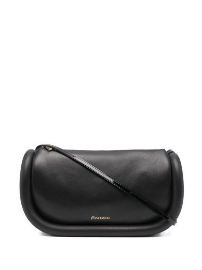Jw Anderson The Bumper Leather Baguette Shoulder Bag In Black