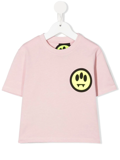 Barrow Teen Logo Print T-shirt In Pink